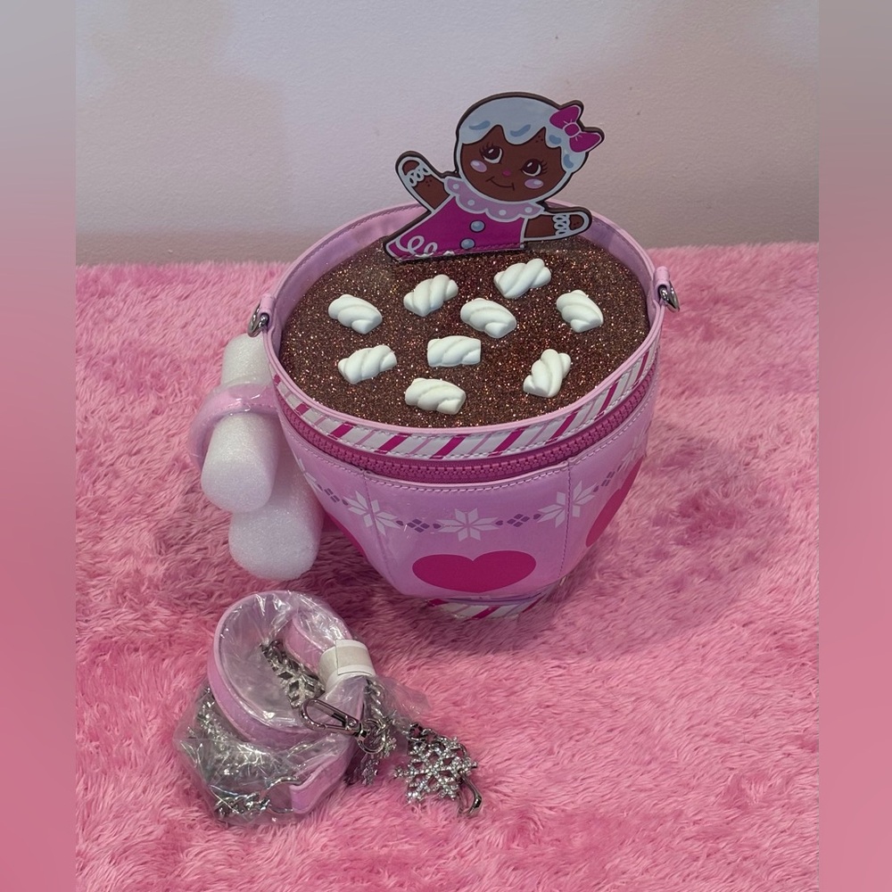 Sugar Thrillz Dolls Kill Sweet Sips Hot Cocoa Crossbody Bag Pink